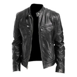 Jaqueta De Couro Masculino Slim Grossa Frio Inverno Moderna