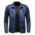 Jaqueta De Couro Moto Masculina 2024 Slim Curta Antivento