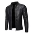 Jaqueta De Couro Motoqueiro Masculina Impermeável Slim Top