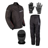 Jaqueta E Calça Sky Impermeável Luva Phanter Texx Motoqueiro