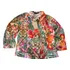 Jaqueta Estampada Floral Com Zíper E Manga 3/4 Tam 38