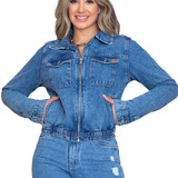 Jaqueta Feminina Bomber Jeans