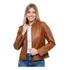 Jaqueta Feminina Couro De Vaca 100% Legítimo Slim Fit Moto