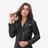 Jaqueta Feminina Couro Fake Courino Jaquetinha Biker Preta