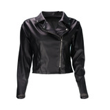 Jaqueta Feminina Couro Fake Courino Jaquetinha Biker Preta