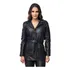 Jaqueta Feminina De Couro Legítimo Casaco Natural Parka