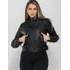 Jaqueta Feminina De Couro Slim Casaco De Frio Motoqueiro