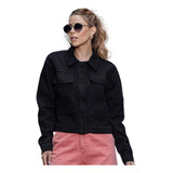 Jaqueta Feminina Jeans Fechamento