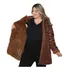 Jaqueta Feminina Plus Size Casaco 2 Em 1 Dupla Face Nylon