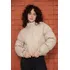 Jaqueta Feminina Puffer  Acolchoada Capuz Ajustável Inverno