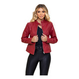 Jaqueta Feminina Slim Couro