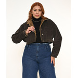 Jaqueta Feminina Veludo Cropped