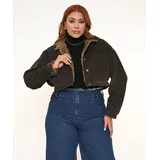 Jaqueta Feminina Veludo Cropped