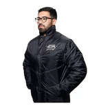 Jaqueta Forrada California Racing Life Masculina Cinza Preta