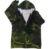 Jaqueta Infantil Camuflada De Moletom