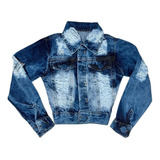 Jaqueta Infantil Jeans Destroyed