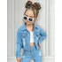 Jaqueta Jeans Claro Menina Criança Infantil Presente