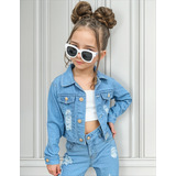 Jaqueta Jeans Claro Menina