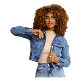 Jaqueta Jeans Cropped Feminina