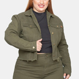 Jaqueta Jeans Curta Feminina