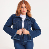 Jaqueta Jeans Feminina Com