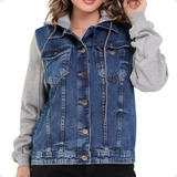 Jaqueta Jeans Feminina Com