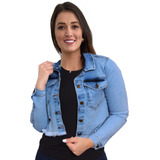 Jaqueta Jeans Feminina Curta