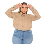 Jaqueta Jeans Feminina Parka