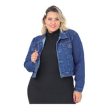 Jaqueta Jeans Feminina Plus