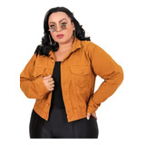 Jaqueta Jeans Feminina Plus
