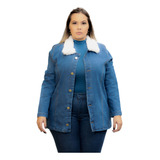 Jaqueta Jeans Feminina Plus