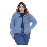 Jaqueta Jeans Feminina Plus