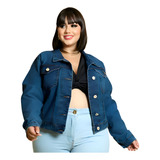 Jaqueta Jeans Feminina Plus