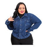 Jaqueta Jeans Feminina Plus Size Tamanhos Grandes G1 Ao G4