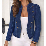 Jaqueta Jeans Feminina Slim