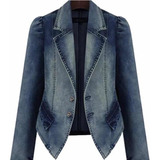 Jaqueta Jeans Feminina Slim