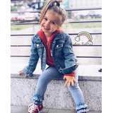 Jaqueta Jeans Infantil Bebê Menina Princesa