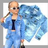 Jaqueta Jeans Infantil Menina