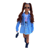 Jaqueta Jeans Infantil Menina