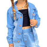 Jaqueta Jeans Infantil Menina