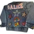 Jaqueta Jeans Infantil  Menina Personalizada  Tema Arco Iris