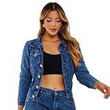 Jaqueta Jeans Marmorizada Para