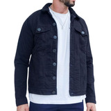 Jaqueta Jeans Mas Preta Forrada Com Pelo Pelucia Denim