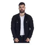 Jaqueta Jeans Masculina Preta