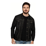 Jaqueta Jeans Masculina Preta