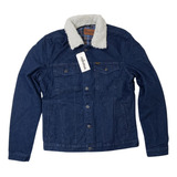 Jaqueta Jeans Masculina Wrangler Forrada Com Pele Na Gola