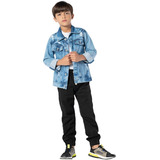 Jaqueta Mania Kids Jeans Menino Infantil Juvenil 1 A 18