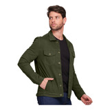 Jaqueta Masculina Agasalho Frio Sarja C Bolsos Utilitários