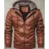 Jaqueta Masculina De Couro Slim Fit Oferta Impermeavel