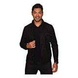 Jaqueta Masculina Religion Black Cargo Com Tecido Suede